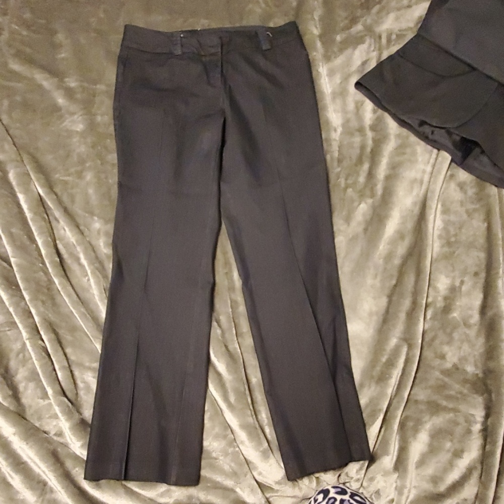 Dark blue denim like dress pants